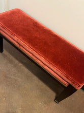 Load image into Gallery viewer, Velvet Upholstered Bench with Nailhead Trim