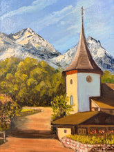 Load image into Gallery viewer, Vintage Original Oil of Swiss Alpine Scene by Millie Kantor, signed