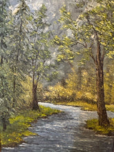 Load image into Gallery viewer, Framed Oil Painting Forest Scene, signed