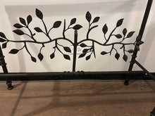Load image into Gallery viewer, Glass Top Iron Base Console Table with Tree of Life Design