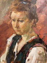 Load image into Gallery viewer, Framed Original Oil Painting of Woman, signed