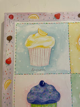 Load image into Gallery viewer, Canvas Print of Four Cupcakes