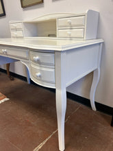 Load image into Gallery viewer, Cream Colored Desk with Removable Hutch from Pottery Barn