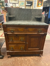 Load image into Gallery viewer, Vintage Marble Top Washstand