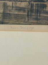 Load image into Gallery viewer, Vintage Etching "The Mill Wheel" by Frank William Brangwyn, signed