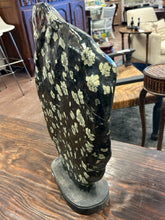 Load image into Gallery viewer, Heavy Chinese Peony Meditation Stone on Separate Wood Base