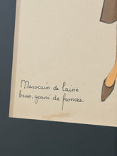 Load image into Gallery viewer, Art Deco "Croquis Elegants" Print, Woman in Brown