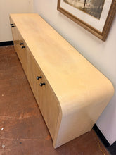 Load image into Gallery viewer, Blonde Wood Art Deco Three Door Cabinet