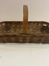 Load image into Gallery viewer, Shallow One Handle Wicker Flower Basket