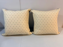 Load image into Gallery viewer, Pair of Black & Cream Gingham Pillows