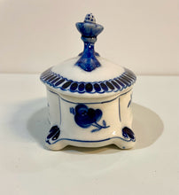 Load image into Gallery viewer, Vintage Russian Ghzel Porcelain Trinket Dish with Lid
