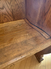 Load image into Gallery viewer, Vintage Oak Church Pew