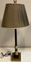 Load image into Gallery viewer, Pair of Black & Gold Vintage Buffet Lamps from Lampcrafters