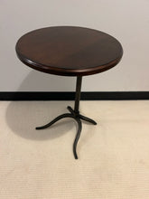 Load image into Gallery viewer, Round End Table with Bronzed Metal Base from Bernhardt