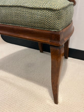 Load image into Gallery viewer, Six French Inspired Art Deco High Back Dining Chairs with Green Herringbone Tweed Upholstery