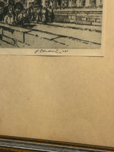 Load image into Gallery viewer, Framed Etching of Charles Bridge, Prague Czech Republic 1935, signed