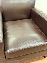 Load image into Gallery viewer, Dark Brown Faux Leather Arm Chair from Ikea