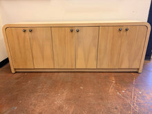 Load image into Gallery viewer, Blonde Wood Art Deco Three Door Cabinet