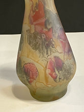 Load image into Gallery viewer, Hand Painted Frosted Satin Glass Vase from Israeli Originals