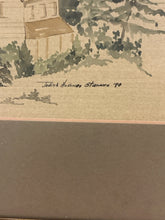 Load image into Gallery viewer, Framed Watercolor of Home & Split Rail Fence by Judith Holloway Starnes, signed