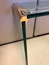 Load image into Gallery viewer, Heavy Glass & Brass Console Table (3 separate pieces)
