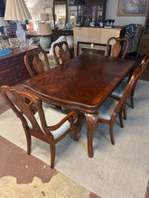 Load image into Gallery viewer, Mahogany Dining Table with Six Chairs &amp; 2 Leaves from Plunkett Furniture Co.
