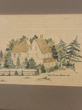 Load image into Gallery viewer, Framed Watercolor of Home & Split Rail Fence by Judith Holloway Starnes, signed