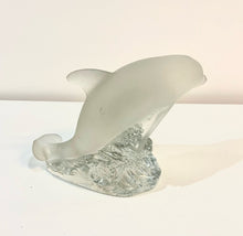 Load image into Gallery viewer, Vintage Frosted Crystal Dolphin Figurine from Goebel