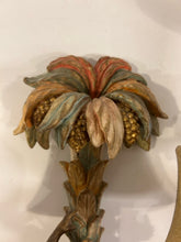 Load image into Gallery viewer, Pair of Vintage Venetian Polychrome Wood Carved Figural Sconces