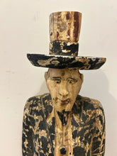 Load image into Gallery viewer, Vintage Carved Wood Folk Art Uncle Sam Sculpture
