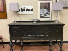 Load image into Gallery viewer, Black Painted Buffet with Two Drawers & Side Cabinets from Klamer Furniture