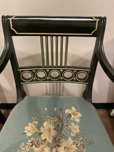 Load image into Gallery viewer, Pair of Regency Style Accent Chairs with Needlepoint Seats
