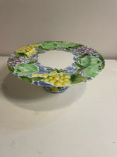 Load image into Gallery viewer, Pedestal Cake Stand with Grapes & Leaves from La Ceramica V.B.C.