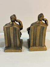 Load image into Gallery viewer, Pair of Vintage Brass Abraham Lincoln Bookends