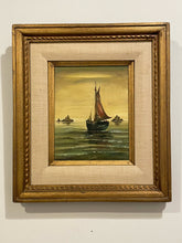 Load image into Gallery viewer, Framed Original Oil Painting of Sailboat by Miguel Montanola, signed