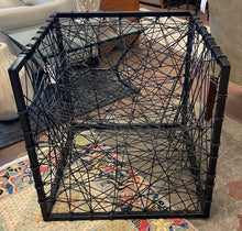 Load image into Gallery viewer, Hand Woven Black Cord, Metal Cubic Frame Entropy Chair from Phillips Collection