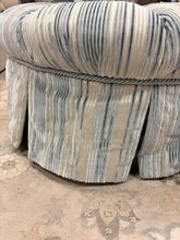Load image into Gallery viewer, Custom Oval Striped Skirted Ottoman