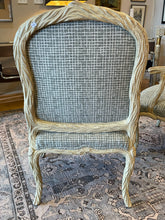 Load image into Gallery viewer, Pair of Louis XV Style Fauteuil Armchairs with Patterned Upholstery