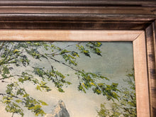 Load image into Gallery viewer, Framed Oil Painting Forest Scene, signed