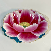 Load image into Gallery viewer, Vintage Porcelain Lotus Platter with 4 Leaf Dishes from Fukagawa Arita