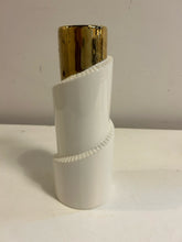 Load image into Gallery viewer, Gold & Ceramic Spiral Vase from Studio 350
