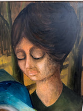 Load image into Gallery viewer, Original Oil of Mother and Baby in Carriage, signed