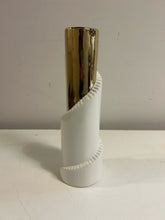 Load image into Gallery viewer, Gold & Ceramic Spiral Vase from Studio 350