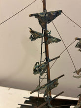 Load image into Gallery viewer, Vintage Shipwreck Copper Art Sculpture on Stone Base