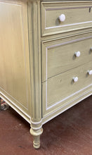 Load image into Gallery viewer, Green Six Drawer Shabby Chic Dresser