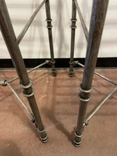 Load image into Gallery viewer, Vintage Medici Pewter Wrought Iron Counter Stools from Pier One
