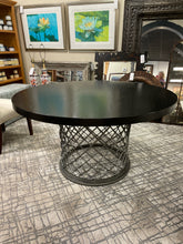 Load image into Gallery viewer, Hallam Metal Base Dining Table with Round Wood Top from Bernhardt Furniture