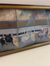 Load image into Gallery viewer, Vintage Bamboo Framed Japanese TripTych