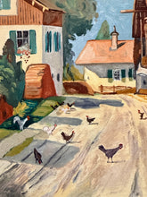 Load image into Gallery viewer, Vintage Original Acrylic of European Alpine Village Scene by J. Bond, signed