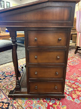 Load image into Gallery viewer, Antique Burr Walnut Davenport Desk with Leather Top from England